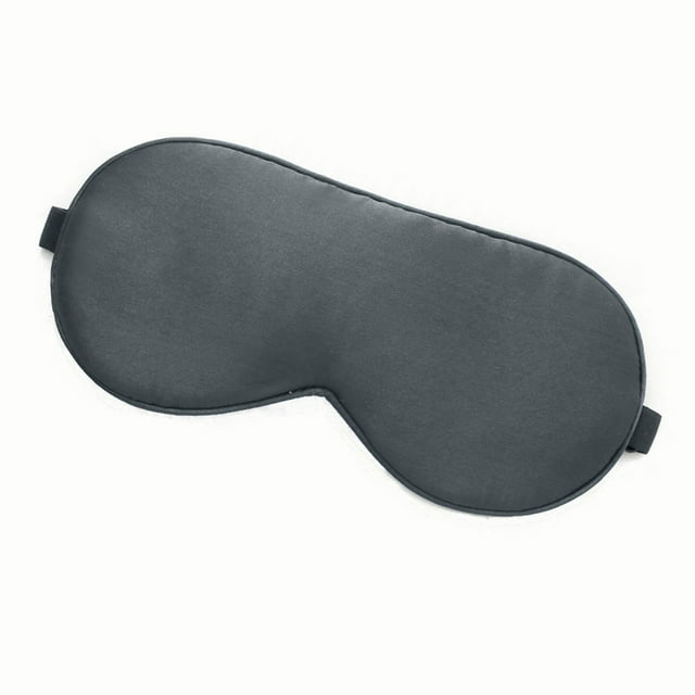 Natural Silk Sleep Mask Blackout Eye Mask Soft Night Blindfold Cover (Grey)