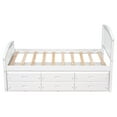 thumbnail image 4 of Twin Platform Storage Bed - White Solid Wood, 6 Drawers, Twin Size. Bedroom Furniture for Small Spaces. Durable, Eco-Friendly Design. Easy Assembly., 4 of 18