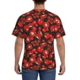 thumbnail image 3 of Vsdgher Tomato Print Men's Dry Fit Mesh Athletic Shirts Moisture Wicking Tennis T-Shirt Tops, 3 of 9