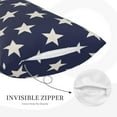 thumbnail image 5 of 4th of July Decorations Pillow Covers 12x20 Inch Set of 2, Independence Day Patriotic Navy Blue Stars Throw Pillows Linen Farmhouse Holiday Cushion Case for Sofa Living Room Outdoor Decor, 5 of 6