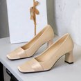thumbnail image 2 of Women Square Toe High Heels 7CM Sexy Pumps Silk Wedding Evening for Bride Prom Party, 2 of 5