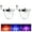 Blue+Red, variant on 2 Pack Watermelon Marker Lights with Frame Clamp, LED Side Marker Turn Lights with Stainless Steel Bezel, 10-30V Warning Light for Car, Tractor, Railways, Trucks, Trailers, RVs, Boats
