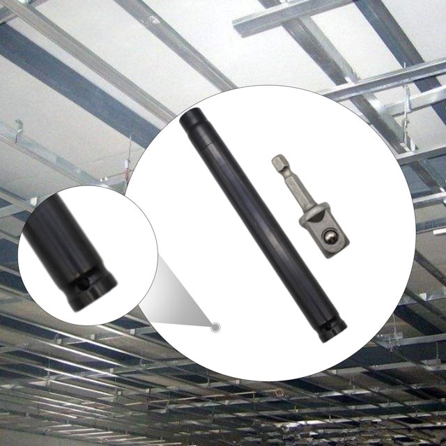Juego de accesorios para llaves de vaso de accionamiento Kit de instalación en techo Reparación Taller práctico Manguito nivelador de techo robusto 14 mm x 200 mm