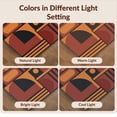 thumbnail image 7 of Design&I 3'x5' Washable Accent Rug Pet Friendly & Non-Slip Built-In Grip Orange Red Geometric Abstract Design Rectangular with Bold Symmetric Shapes for Bedroom, Walk-in Closet, 7 of 7