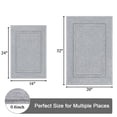 thumbnail image 3 of Juego de alfombras de baño SHACOS Super Soft de 50 x 80 cm y 40 x 60 cm, color gris claro, 3 of 7