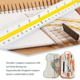 thumbnail image 3 of Kit de Géométrie Mathématique Ensemble de Boussole Enseignants Bureau Scolaire Outil Protracteur Triangle Règle Enseignants Orange, 3 of 9