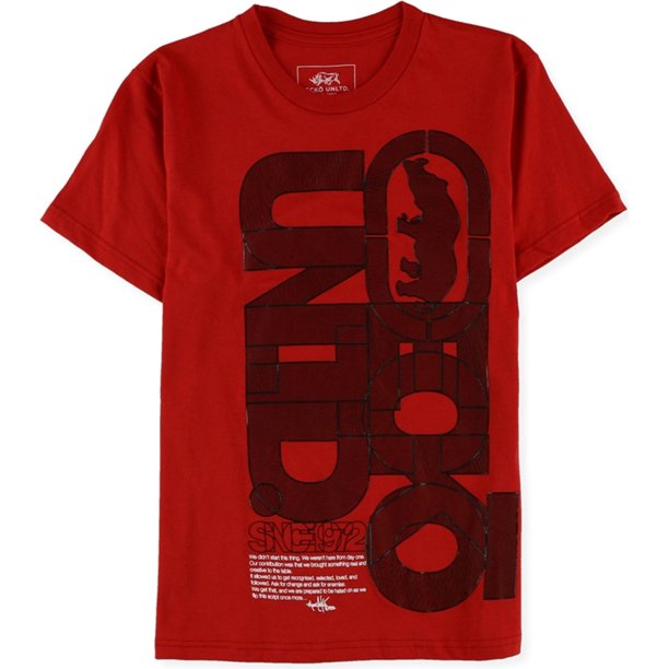 Ecko Unltd. Camiseta gráfica Pattern Crash para hombre, roja, extragrande Ecko Unltd. Camiseta gráfica