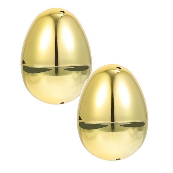 2 Pcs Golden Easter Egg, Very Shiny Golden Plastic Easter Egg for Gift Baskets or Egg Hunt Decor
