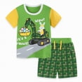 thumbnail image 2 of Kaprioy Boys Summer Outfits Short Sleeve Tractor Print Shirt T-Shirt Shorts Knit Set 12 18 24 Month 3T 4T 5T Baby Boy Outfits, 2 of 7