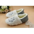 thumbnail image 3 of Christmas Snowflake Pattern Winter Ladies Home Cotton Slippers, 3 of 9