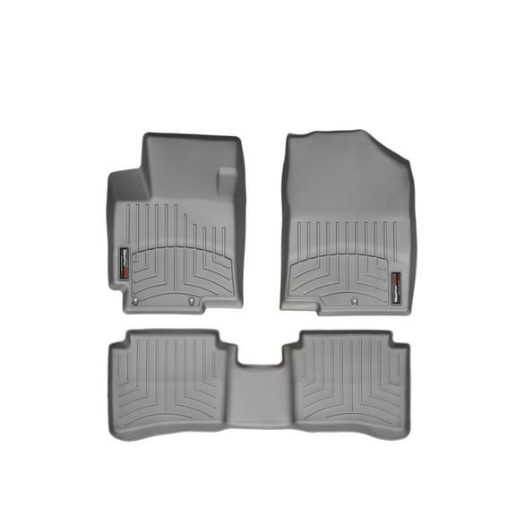 WeatherTech Custom Fit FloorLiners compatible with 2012-2017 Hyundai Accent - 1st & 2nd Row, Grey