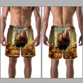thumbnail image 3 of luoweisi Men's Beach Shorts Quick Dry Swim Trunks with Mesh Lining Thanksgiving Turkey L, 3 of 5