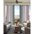 thumbnail image 4 of Pink White Grey Blackout Curtains 84 Inches Length, Gradient Country Minimalist Color Window Treatment Thermal Insulated Drapes for Bedroom Living Room 2 Panels 104x84 Inches, 4 of 8