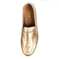 thumbnail image 4 of YDN Women Business Strap Loafers Round Closed Toe Slip On Flats Pumps Block Low Heels Office Daily Dressy Shoes Size 5 Gold, 4 of 5