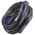 thumbnail image 4 of 2X Câble d'Extension Filaire 4 Broches pour Bande LED RGB 3528 5050 Connecteur Coloré 5M, 4 of 5
