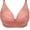 Pink, variant on Wireless Bras for Women Plus Size V Neck Full Coverage Lace Minimizer No Underwire Push Up Seamless Comfortable Bra,Purple,46 C