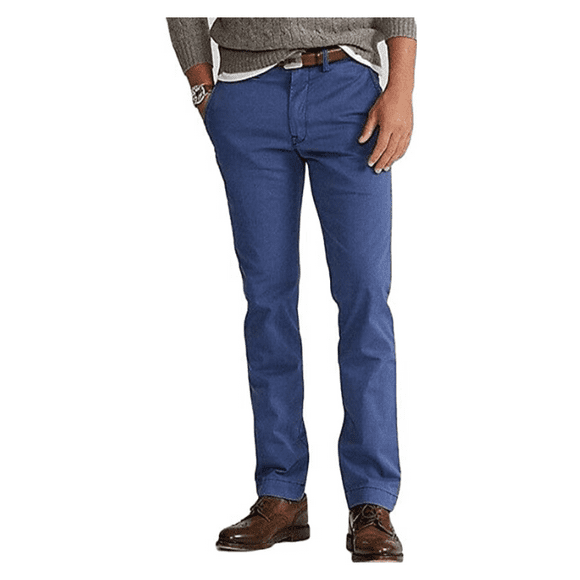 Mens Stretch Classic Fit Chino Pants, Federal Blue, 36W x 34L