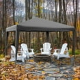 thumbnail image 3 of Costway Patio 10x10ft Outdoor Instant Pop-up Canopy Folding Sun Shelter Carry Bag Grey, 3 of 9