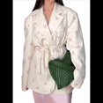 thumbnail image 2 of de Larga con Estampado para Mujer, Chaquetas Ajustadas con Hombreras Acolchadas para un Estilo Informal de Negocios Albaricoque S, 2 of 8