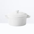 thumbnail image 4 of 200ml Ceramic Rice Bowl Double Handles Soup Bowls with Lid Baby Feeding Tableware for Jelly Pudding Egg Custard (White), 4 of 7