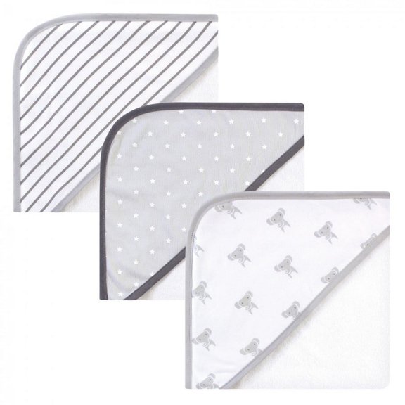Hudson Baby Infant Unisex Cotton Rich Hooded Towels, Modern Elephant, One Size
