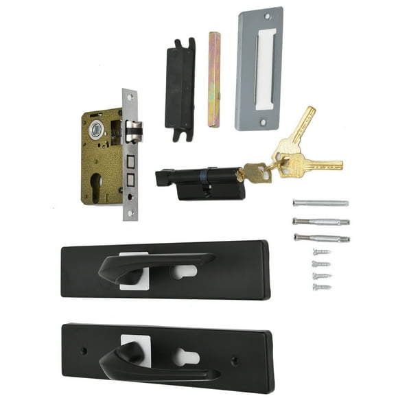 Door Handle, Durable Portable Heavy Duty No Noise Black Door Knob For Wooden Doors For Bedroom Doors