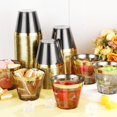 thumbnail image 3 of Highcool 100 Pieces Glitter-Enhanced Plastic Cups, 9 oz Capacity, with Rims for Wedding, Shower, Birthday Party Supplies(), 3 of 6