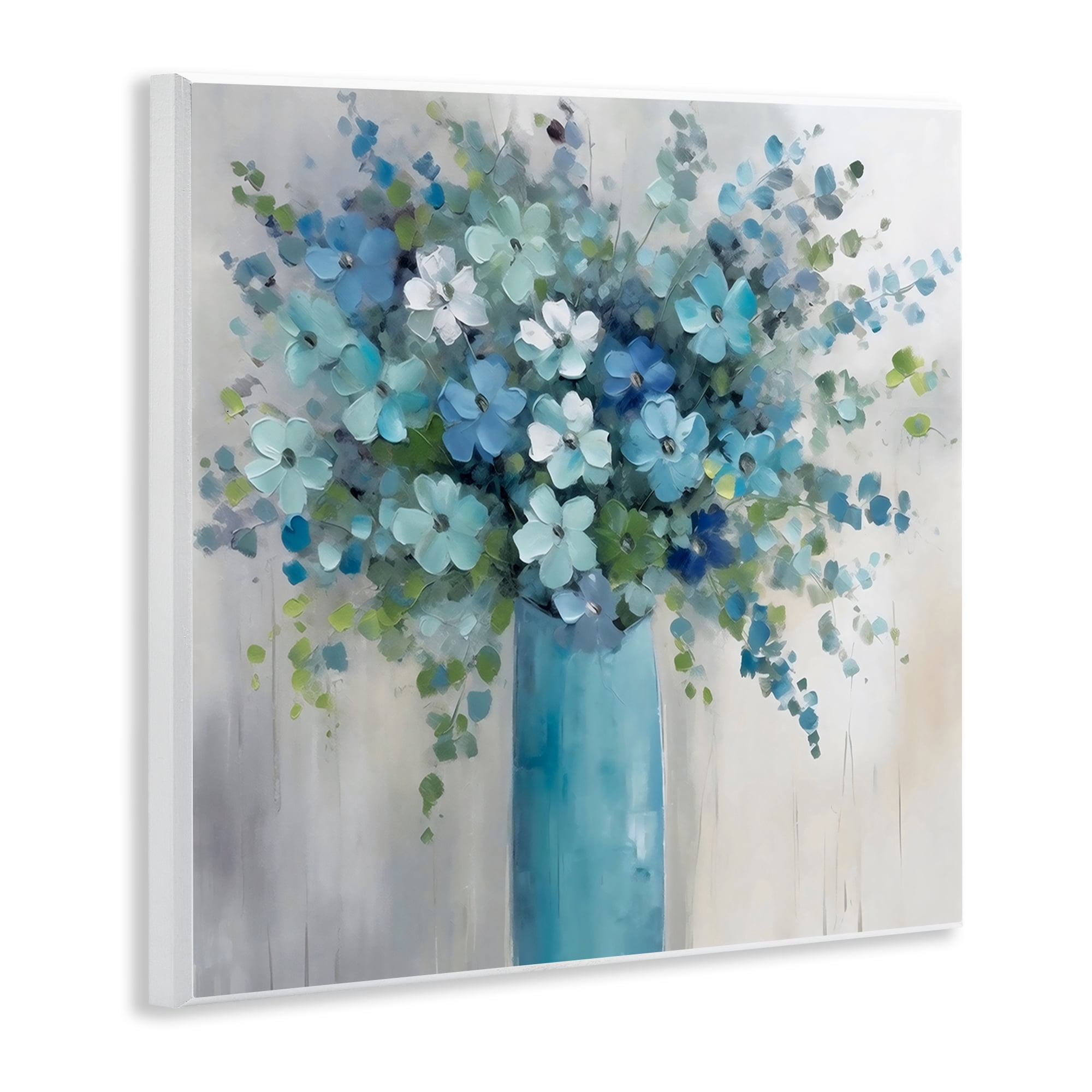 Stupell Industries Indigo Bouquet in Blue Vase Wall Plaque Art, design by Creative Studio