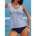 thumbnail image 6 of Eytino Women Tankini Swimsuits Modest Two Piece Bathing Suit Ruffle Tankini Tops with Tummy Control Bottom, 6 of 9