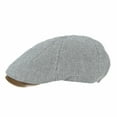 thumbnail image 2 of WITHMOONS Trendy Houndstooth Pattern Cotton Newsboy Hat Flat Cap SL3245 (Grey), 2 of 4
