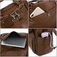 thumbnail image 3 of UTO Backpack Purse for Women Vegan Leather Fashion Travel Small Shoulder Bag Satchel(Brown), 3 of 7