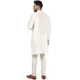 thumbnail image 2 of SKAVIJ Kurta Pajama Set for Men Art Silk Party Wear Dress Blue L, 2 of 6