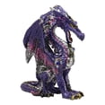 thumbnail image 5 of Ebros Small Purple Rain Armored Midnight Dragon Statue 4.5" High Fantasy, 5 of 6