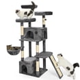 thumbnail image 1 of Torre para Gatos Amazon Basics 173 cm Multi-niveles Gris, 1 of 7