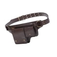 thumbnail image 3 of Riñonera para mujer, accesorio de diseño retro, de piel sintética versátil, ideal como regalo para festivales, con cinturón ajustable Marrón oscuro, 3 of 8