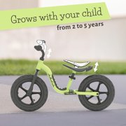Chillafish Pistachio Charlie Sport Lightweight Toddler Balance Bike with Carry Handle, Integrated Footrest, Handlebar Foam, Adjustable Seat and Handlebar, Puncture-Proof 12 RS Tires, Kids 2-5 Years