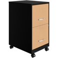 thumbnail image 2 of Scranton & Co Home Office Metal Desk and Storage Set in Black / Maple, 2 of 14
