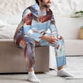 thumbnail image 7 of Uemuo Red And White Bird Couple Pattern 2-Piece Loungewear Set - Men’s Soft Sleepwear, Cozy Winter PJs, Comfy Sleep Set-, 7 of 7
