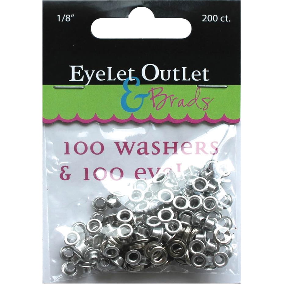 Eyelet Outlet Eyelets and Washers, 1/8", 100 Eyelets, 100 Washers