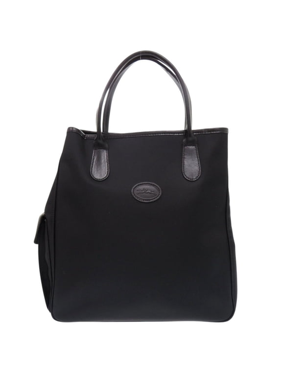 Pre-Owned Longchamp handbag, nylon and leather, black, 0790Longchamp