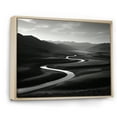 thumbnail image 2 of Designart "Stark Mountain River Contrast" Landscape Mountains Floater Framed Wall Decor, 2 of 5