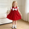 thumbnail image 4 of Girls Dress for Toddlers Fly Sleeve Knot Party Dress for Summer Occasions Daily Casual Wear Dance and Holiday Events Cute Style for Young Girls, 4 of 8