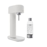 Mysoda Ruby 2 Sparkling Water Maker Soda Machine 1L Bottle White Silver Manual Carbonator