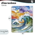 thumbnail image 4 of Stupell Industries Tropical Vibrant Sunrise Surf Canvas Art, 16 x 20, by Shelly Craig, 4 of 8