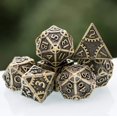 thumbnail image 4 of GFDYREE Steampunk Style Metal Dice Set 7 Die Polyhedral DND Dice Set D&D Dice for Dungeons and Dragons Role Playing Game and Math Teaching (Ancient Bronze), 4 of 6