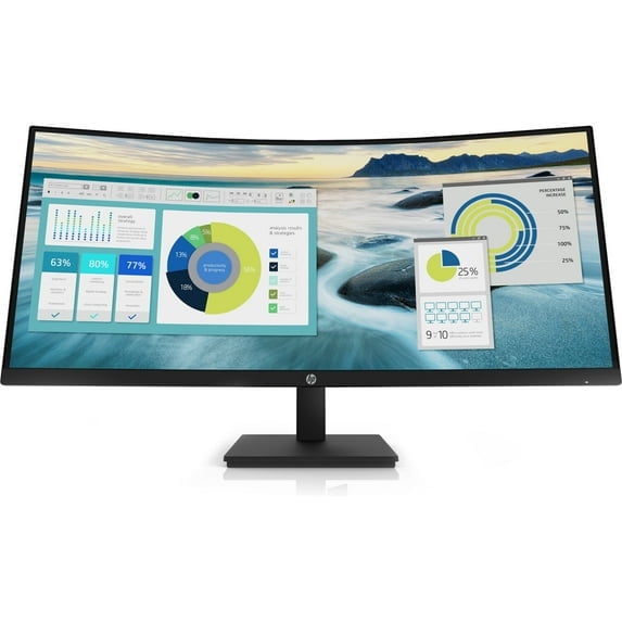 34" HP P34hc G4 WQHD 3440x1440 HDMI DisplayPort USB-C Curved Monitor 21Y56AA#ABA