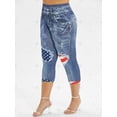 thumbnail image 4 of La bandera americana 3D Impreso flaco Jeggings Tamaño Capri Plus Rosegal Tankinis, 4 of 5