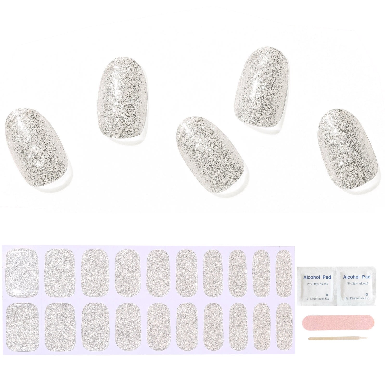 Strip Solid Color Nail Polish Sticker Waterproof Solid Color Adhesive Strip Semi-cured ...