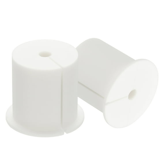 Uxcell Wall Grommets for Cables, Cables Routing Kit Silicone Hole Grommet Feed Through Bushing White 1-3/8"x 0.26"