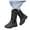 Black, variant on Chenyee Girls Cowgirl Boots Mid Calf Glitter Toddler Western Riding Cowboy Booties Princess Shoes